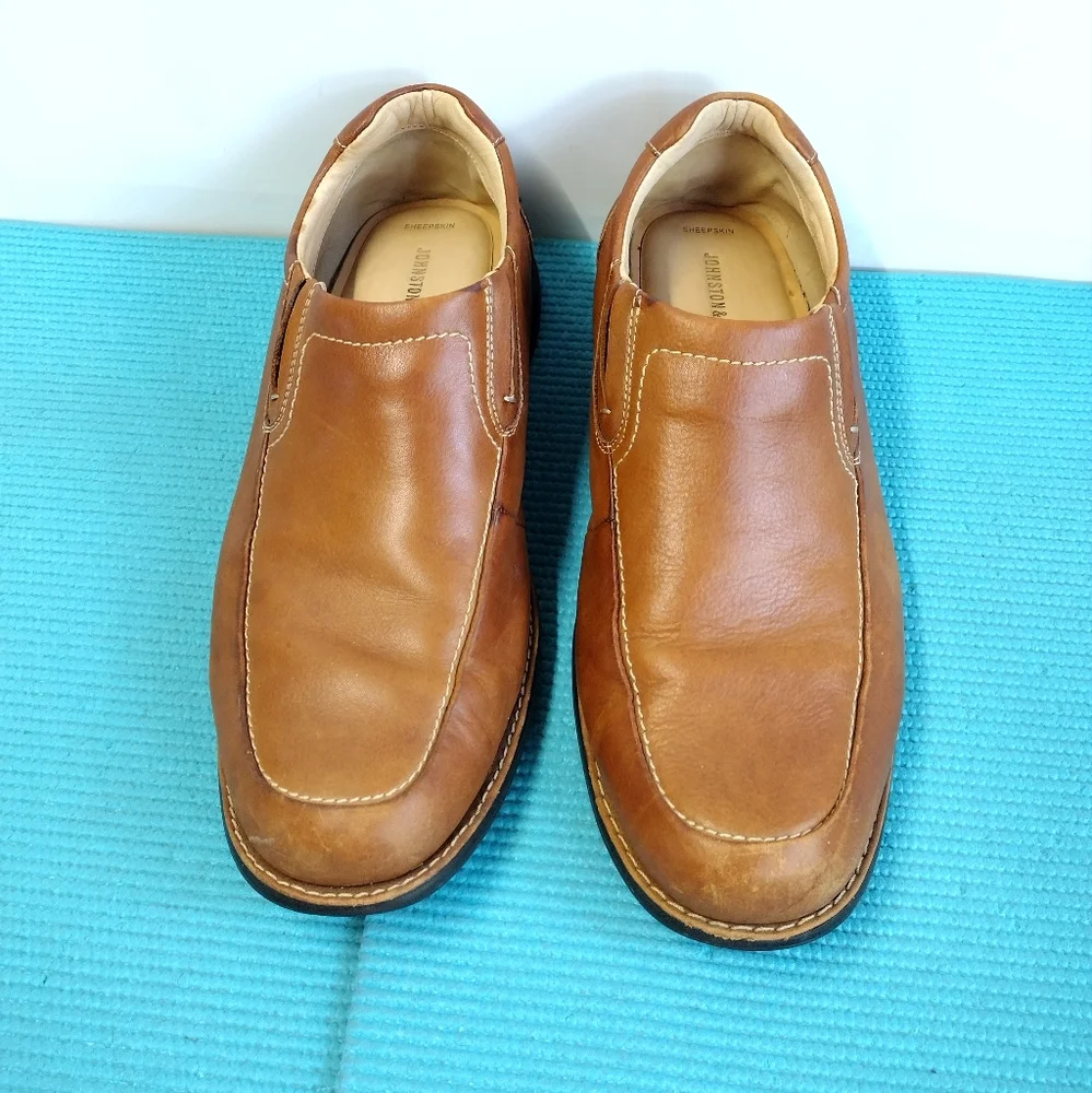 Johnston & Murphy Men's Slip On Sheepskin Leather Shoes Loafer 12M